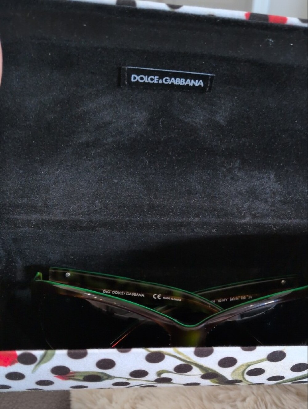 Dolce & Gabbana Y2K Archival 3009 Sunglasses & Carnation Polka Dot Case - Picture 6 of 10